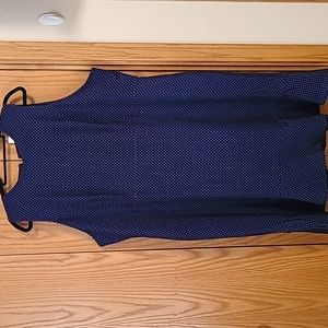 J Crew Navy Polka Dot Sheath Dress size 22